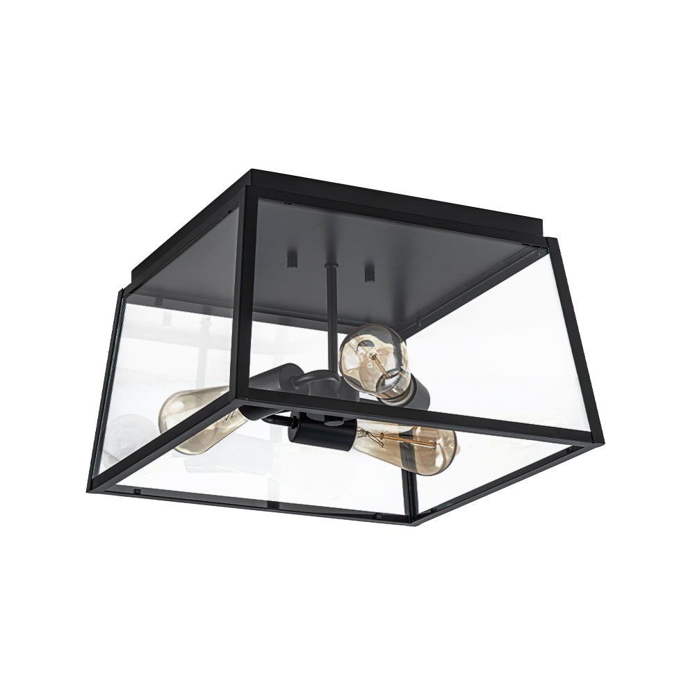Gloruvyr Square Box Clear Glass Ceiling Light
