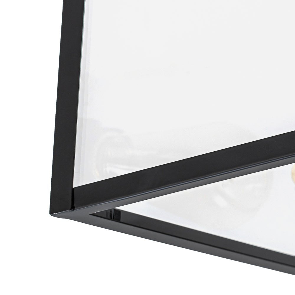 Gloruvyr Square Box Clear Glass Ceiling Light
