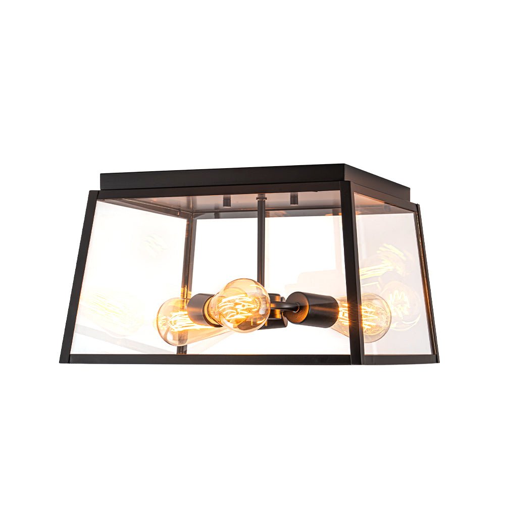 Gloruvyr Square Box Clear Glass Ceiling Light