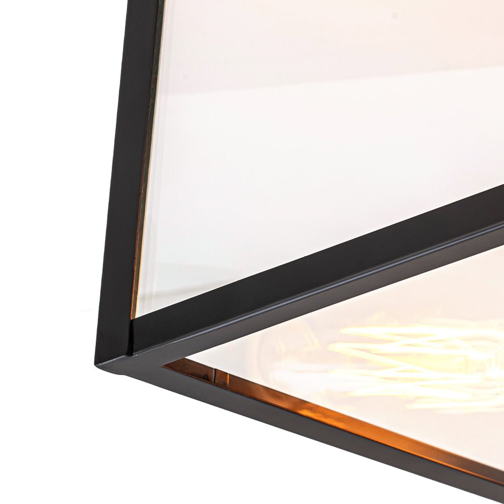 Gloruvyr Square Box Clear Glass Ceiling Light