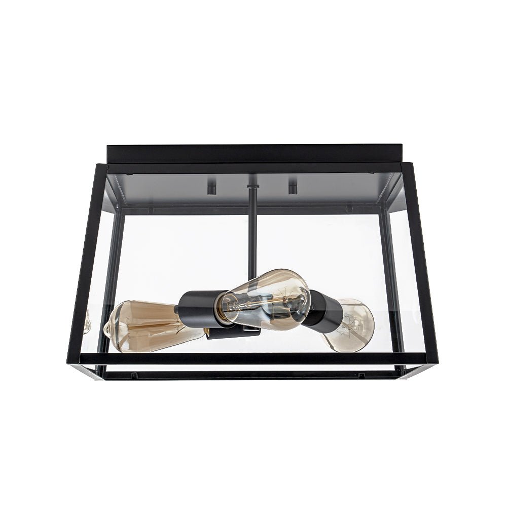Gloruvyr Square Box Clear Glass Ceiling Light