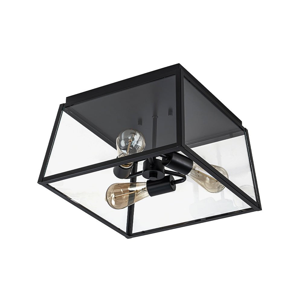 Gloruvyr Square Box Clear Glass Ceiling Light