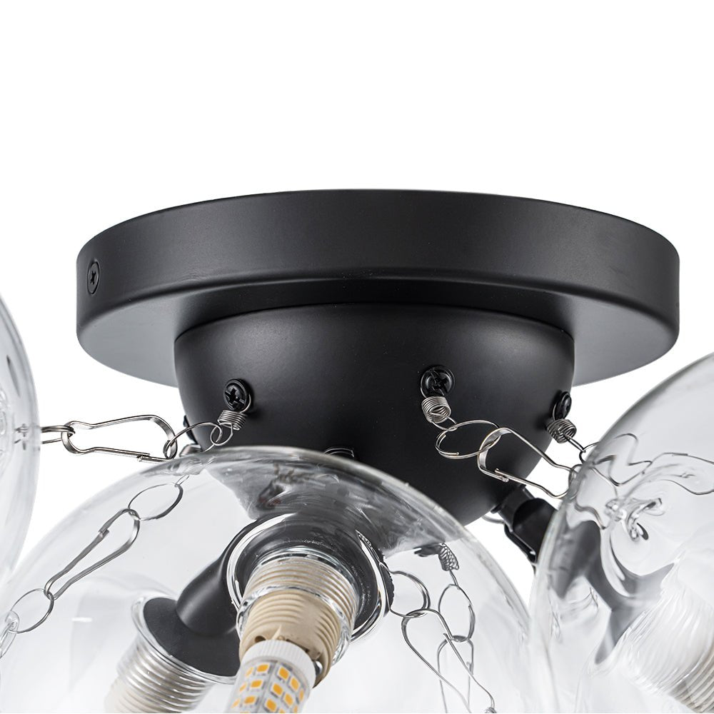 Lumira Globe Bubble Brass Glass Ceiling Light