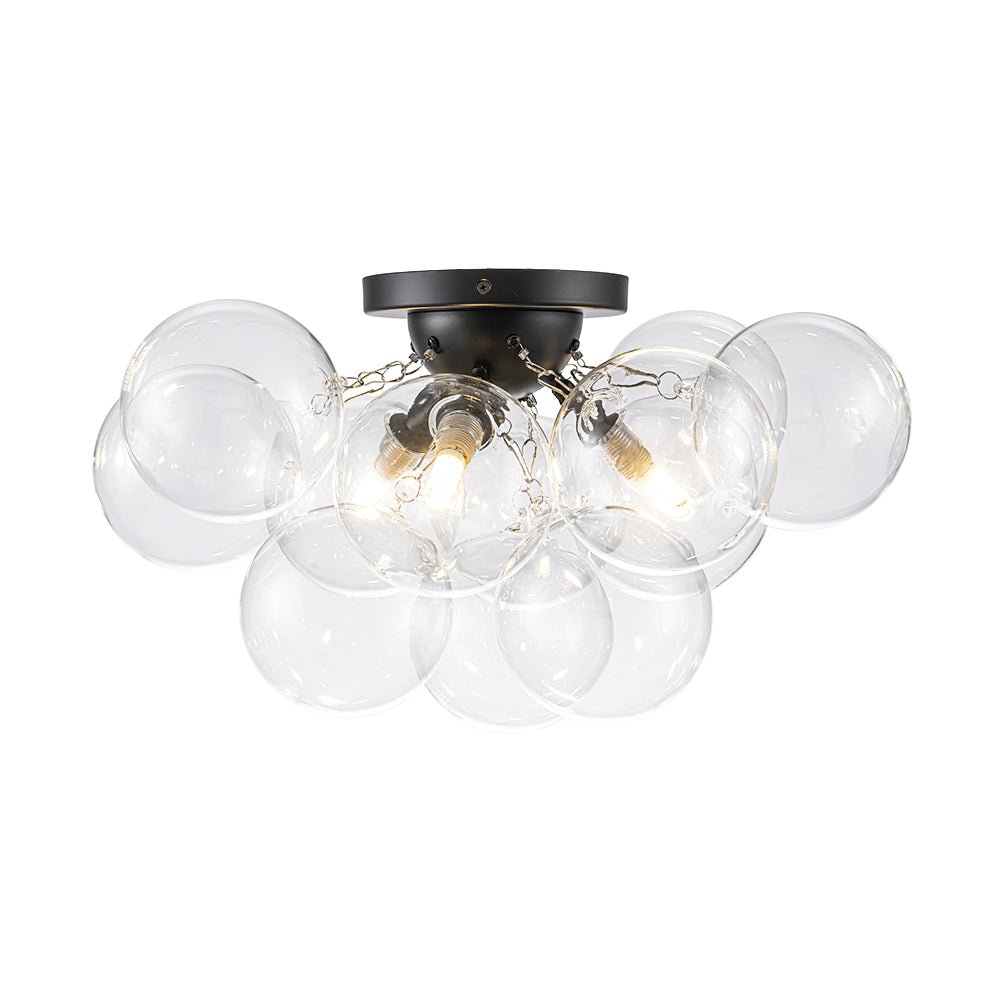 Lumira Globe Bubble Brass Glass Ceiling Light