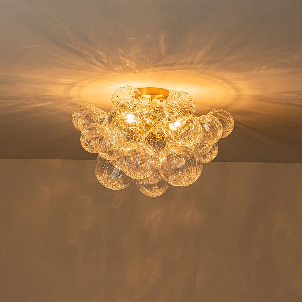 Ildvor Sculpture Glass Semi Flush Chandelier
