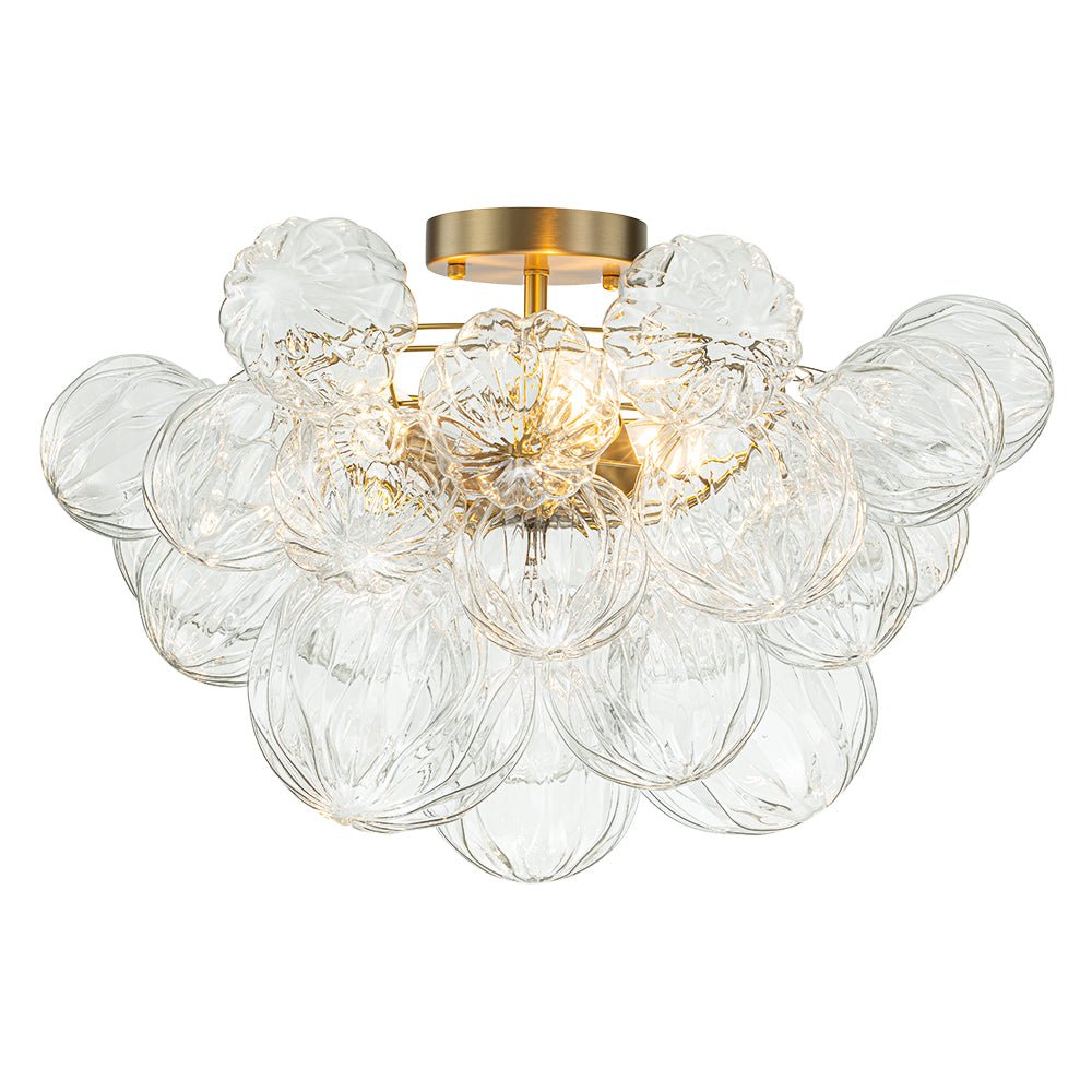 Ildvor Sculpture Glass Semi Flush Chandelier