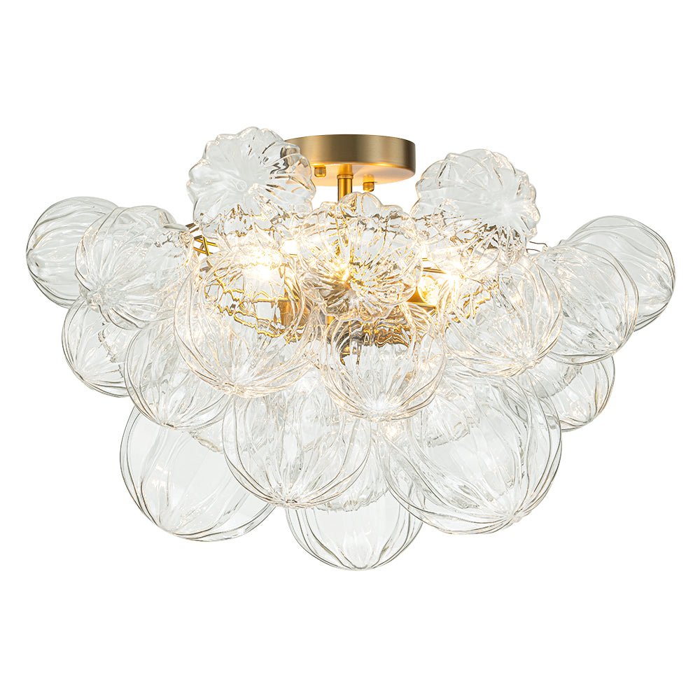 Ildvor Sculpture Glass Semi Flush Chandelier