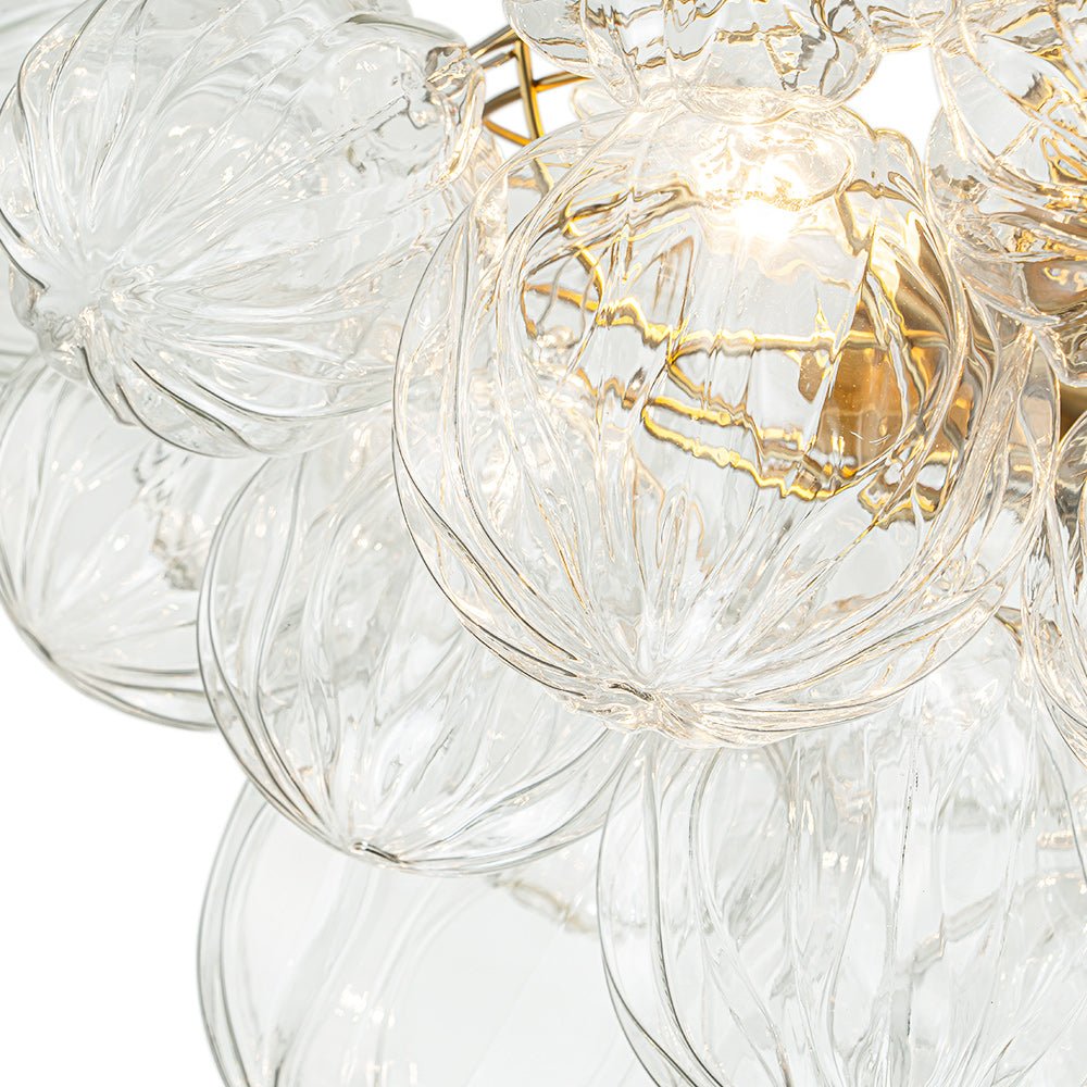 Ildvor Sculpture Glass Semi Flush Chandelier