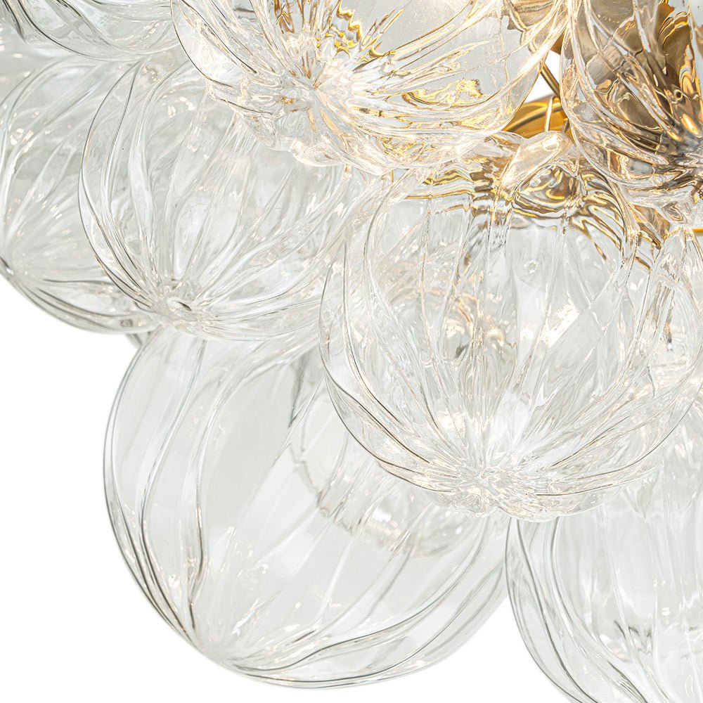 Ildvor Sculpture Glass Semi Flush Chandelier