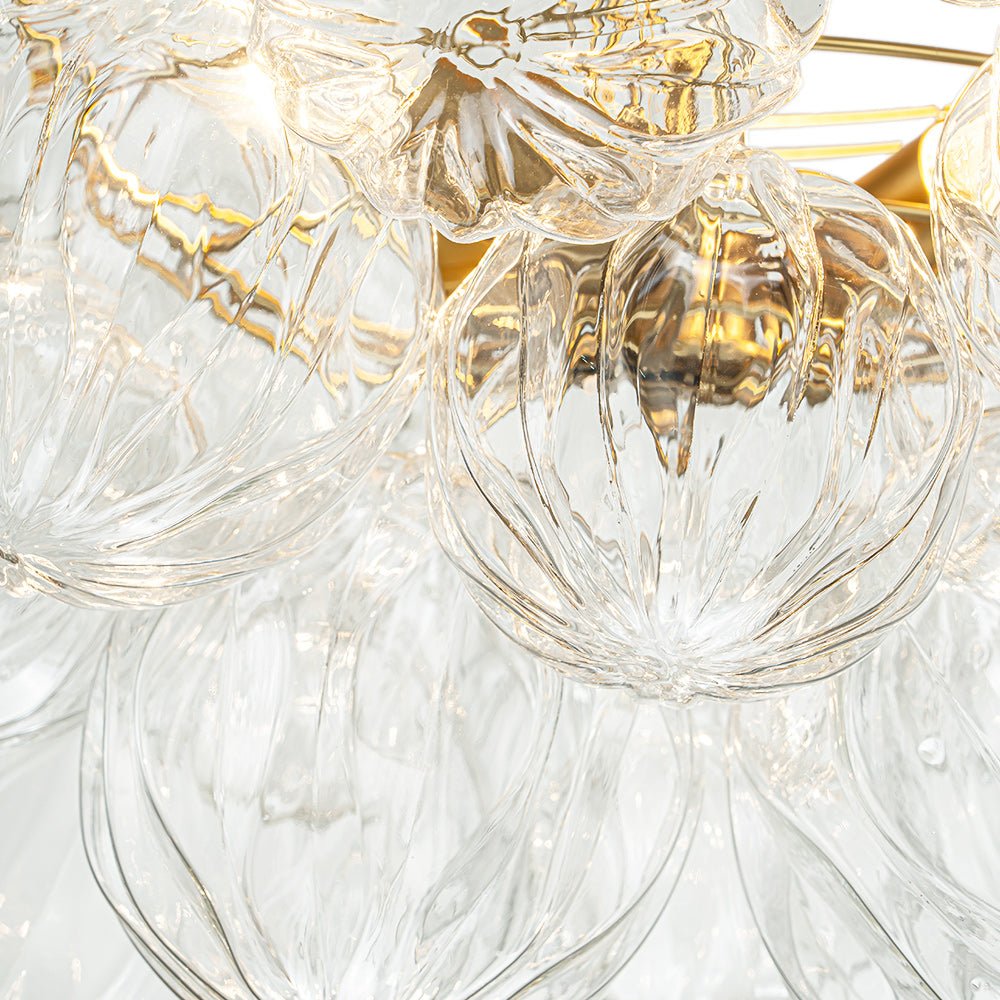 Ildvor Sculpture Glass Semi Flush Chandelier