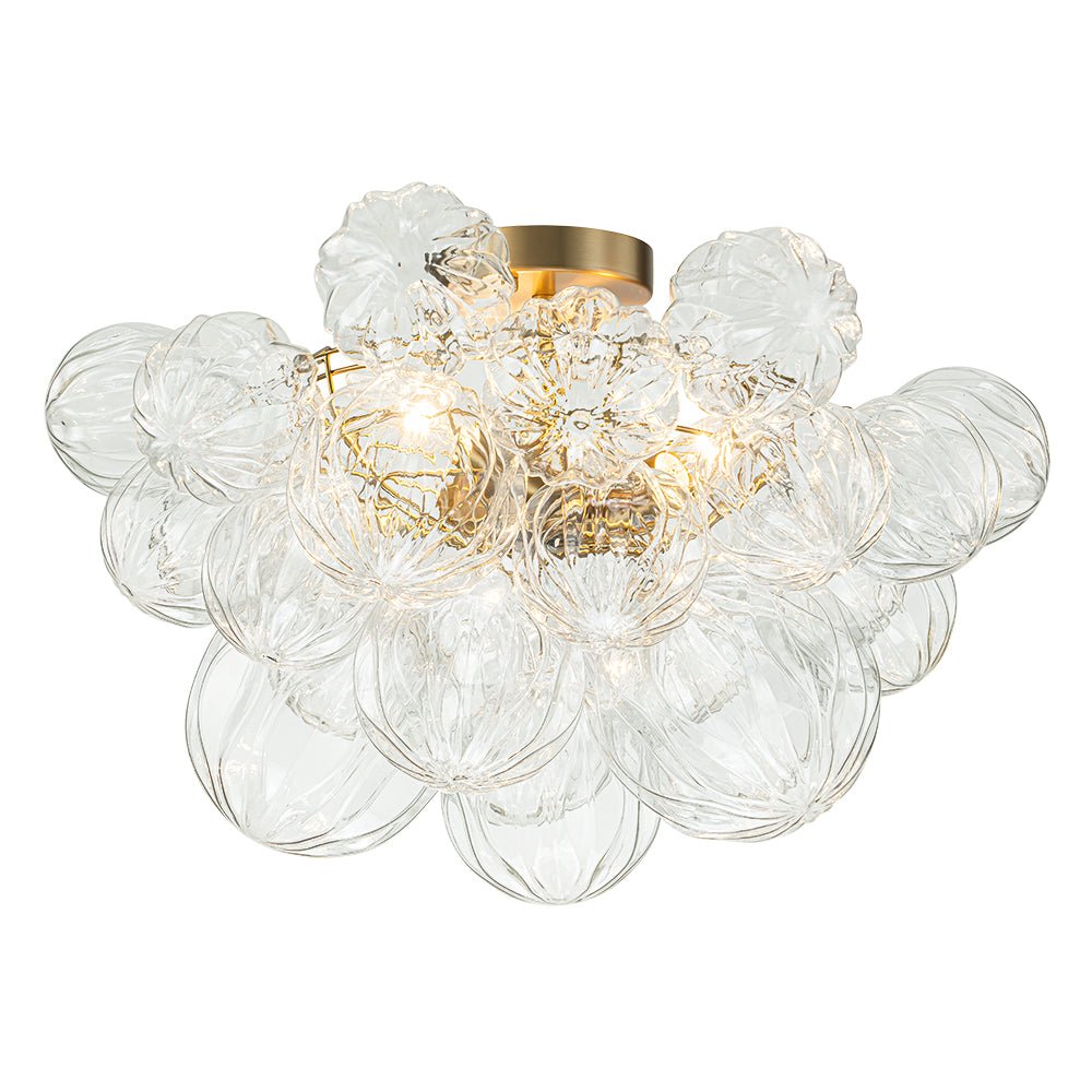 Ildvor Sculpture Glass Semi Flush Chandelier