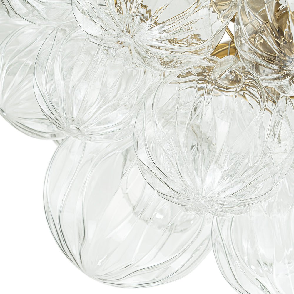 Ildvor Sculpture Glass Semi Flush Chandelier