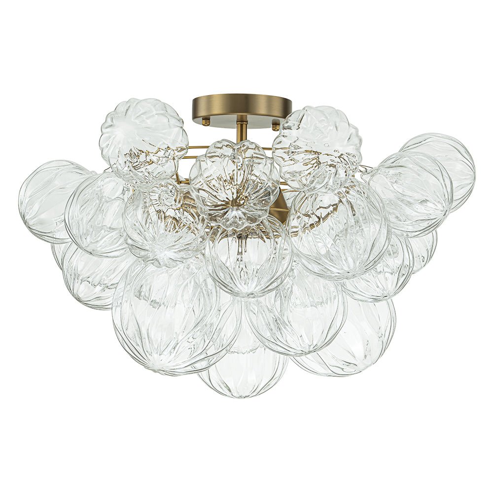 Ildvor Sculpture Glass Semi Flush Chandelier