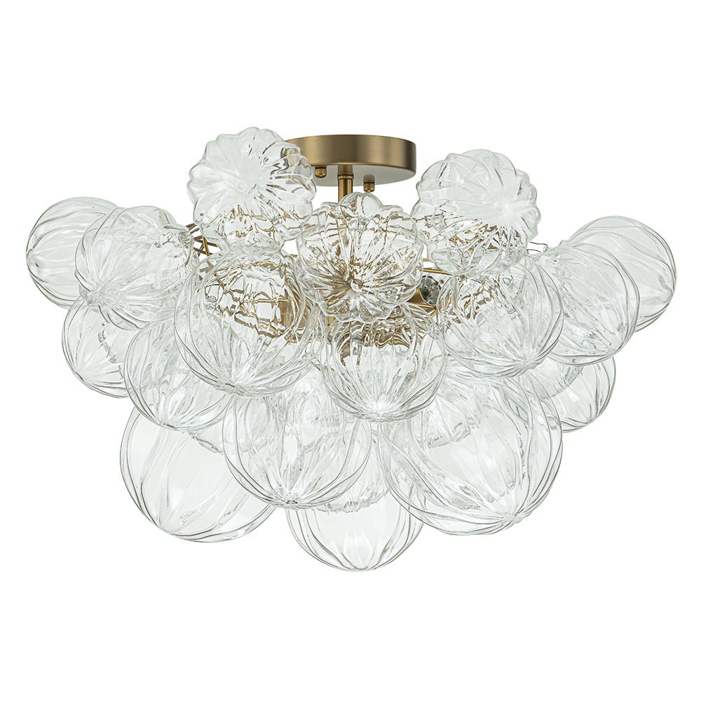 Ildvor Sculpture Glass Semi Flush Chandelier