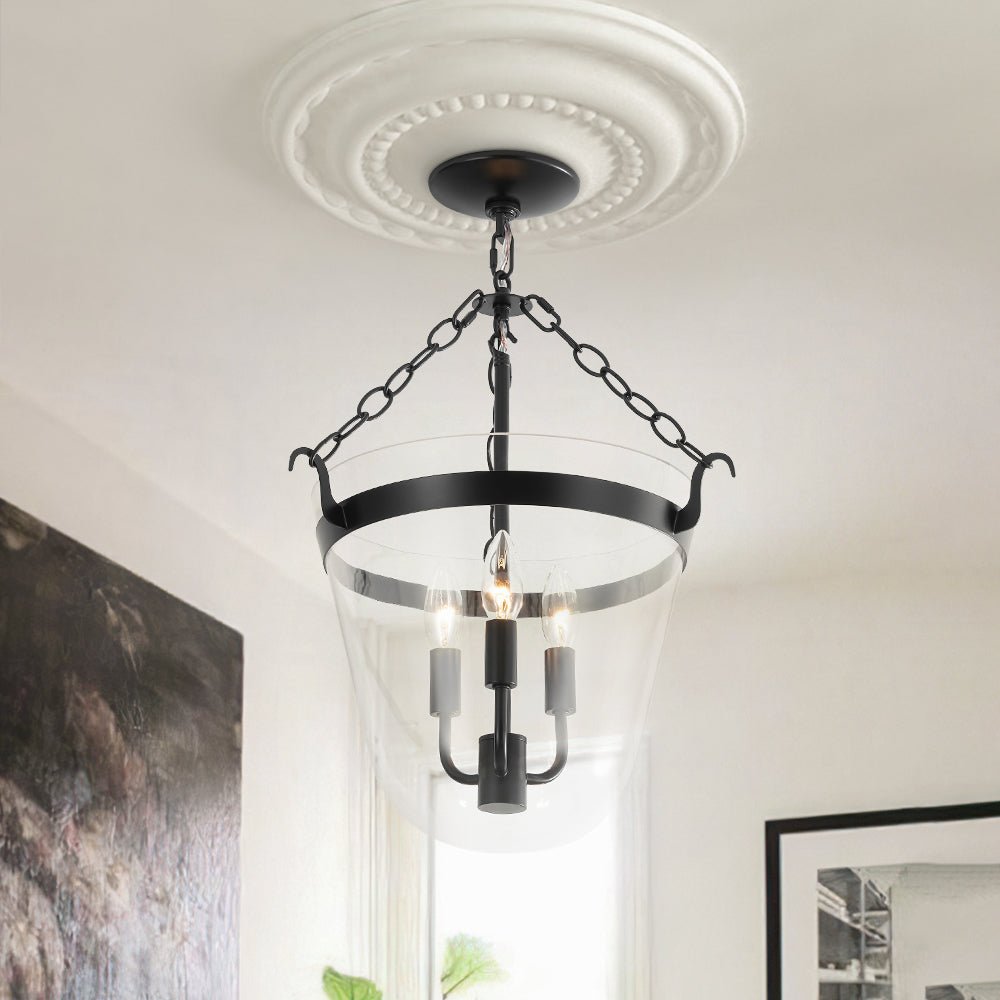 Fyrsta Postmodern luxury Glass Pendant / Semi Flush Ceiling Light
