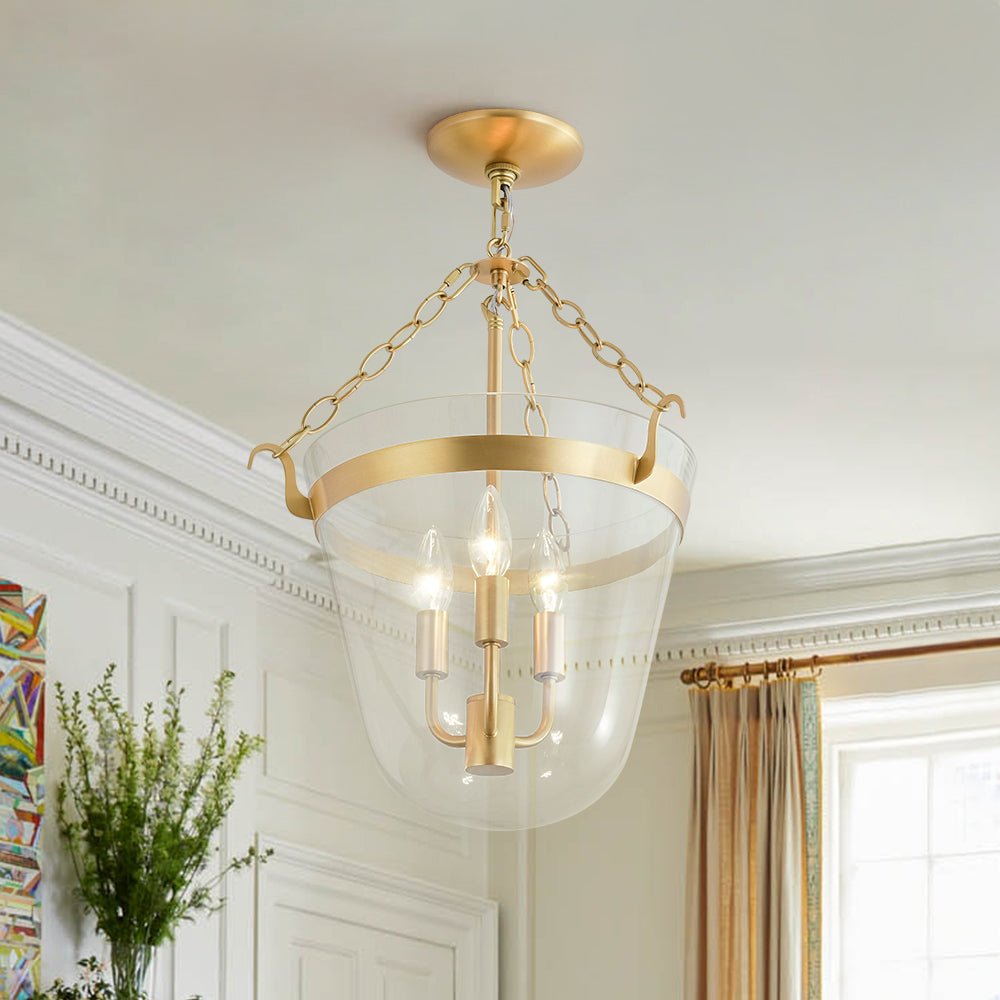 Fyrsta Postmodern luxury Glass Pendant / Semi Flush Ceiling Light