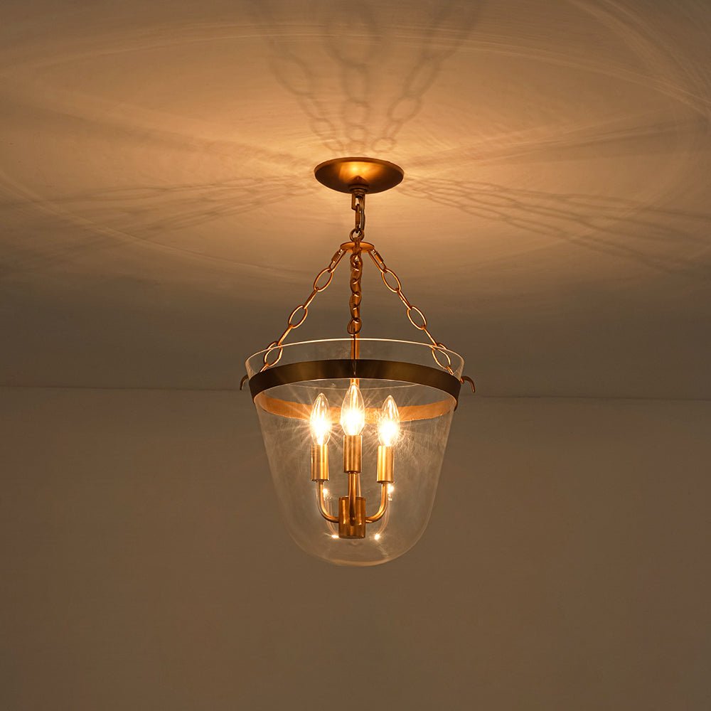 Fyrsta Postmodern luxury Glass Pendant / Semi Flush Ceiling Light