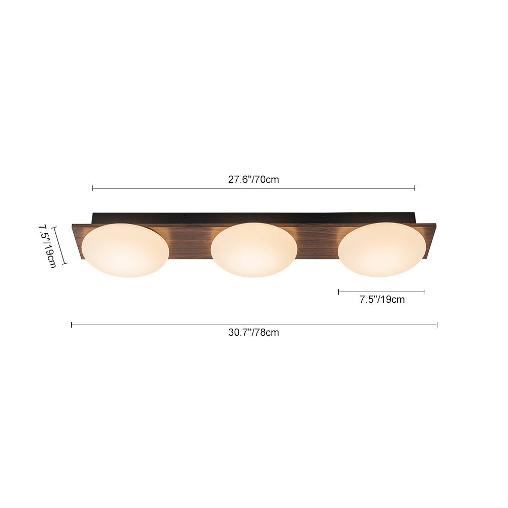 Ulfuva LED Rustic Linear Metal Flush Mount Light