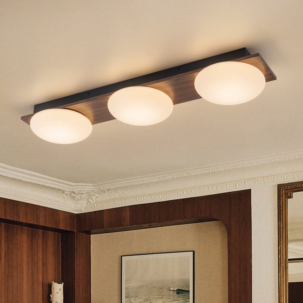 Ulfuva LED Rustic Linear Metal Flush Mount Light