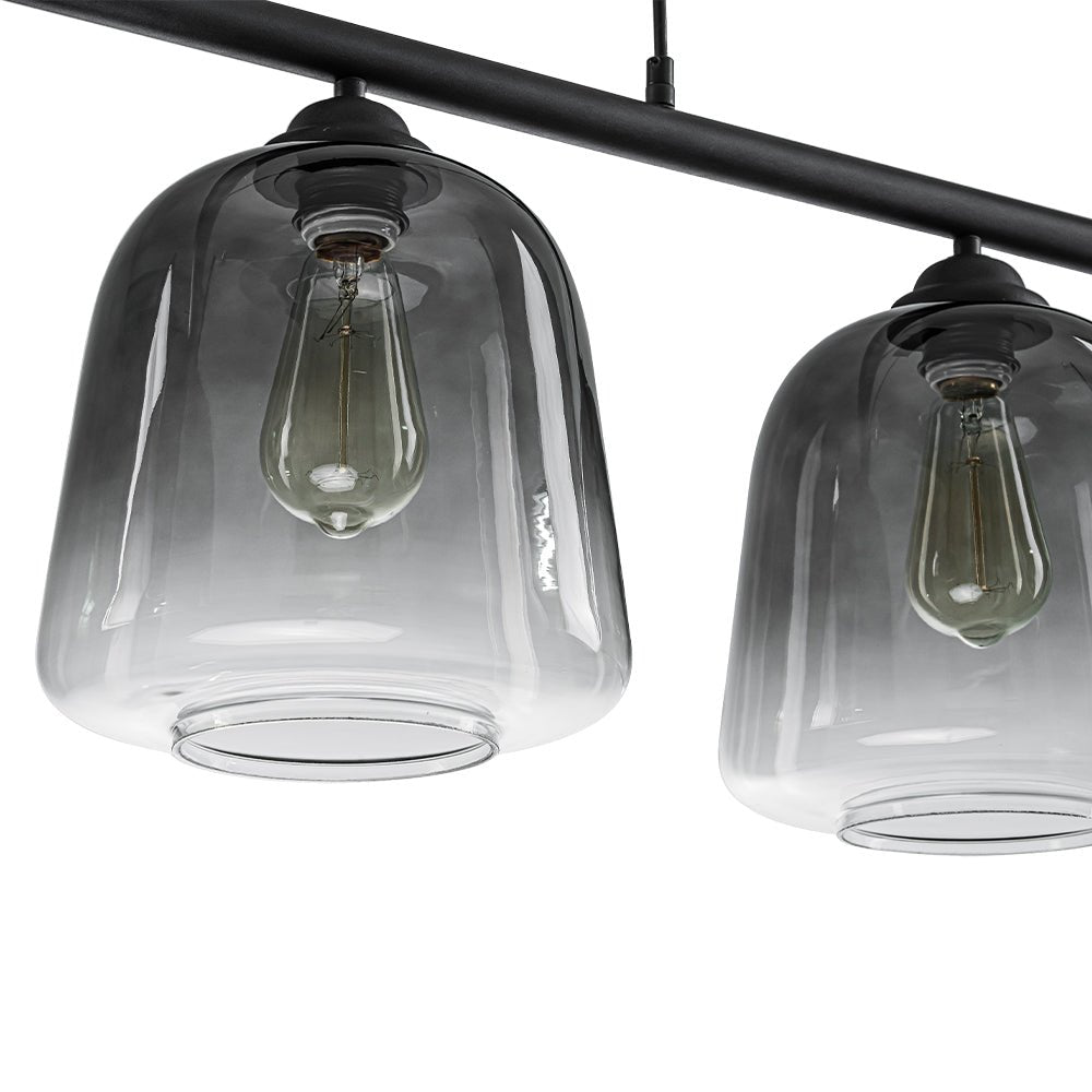 Ulfuvum Gradual Shade Linear Smoked Glass Pendant Light