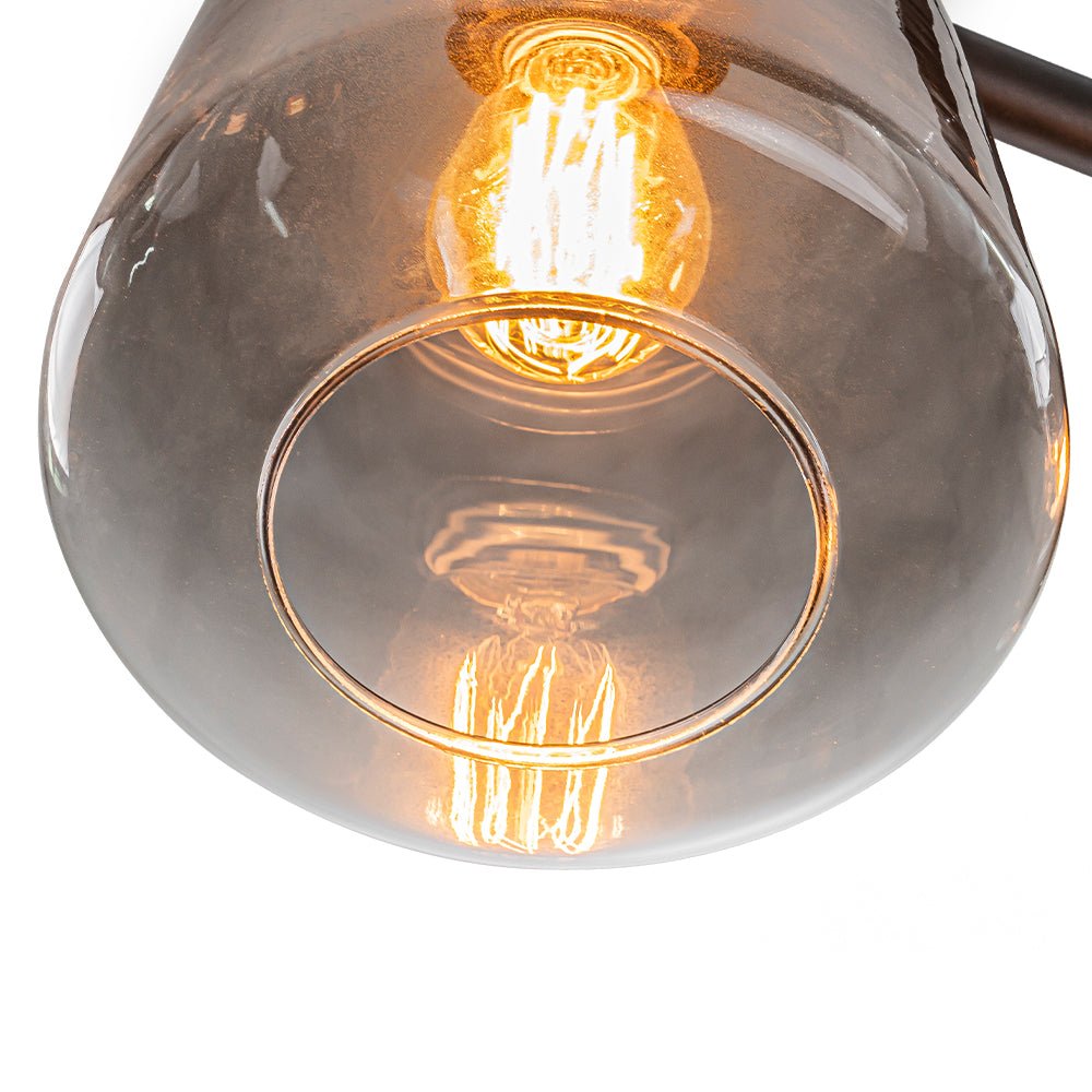 Ulfuvum Gradual Shade Linear Smoked Glass Pendant Light