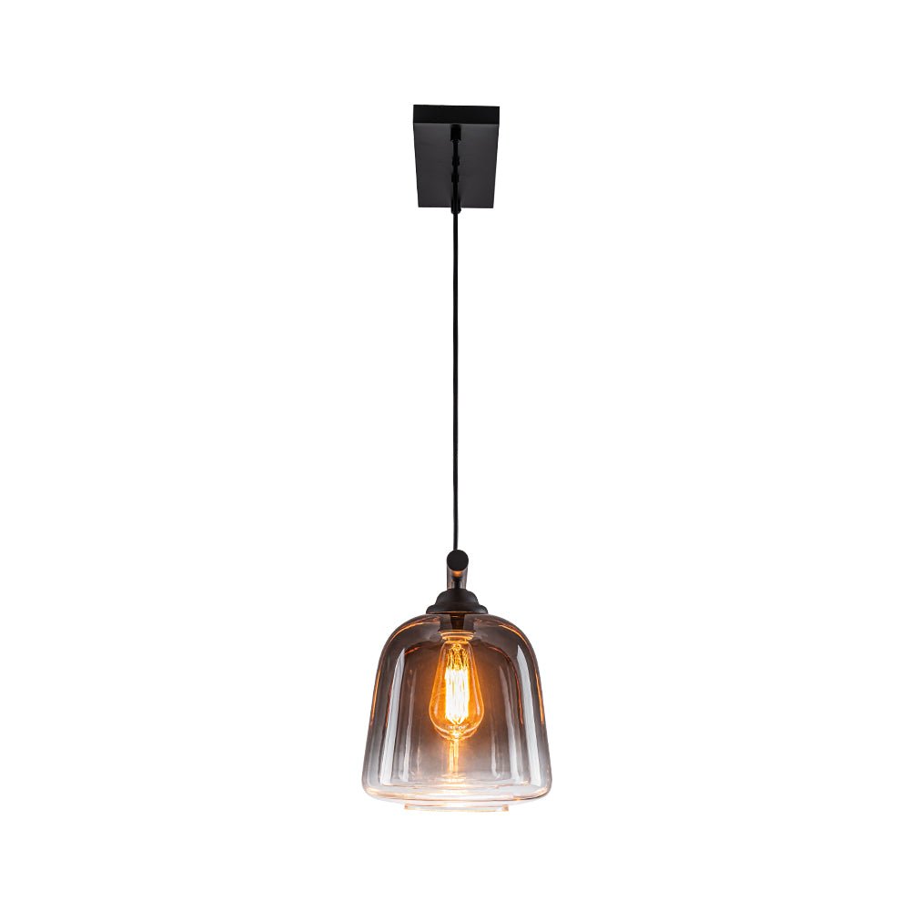 Ulfuvum Gradual Shade Linear Smoked Glass Pendant Light