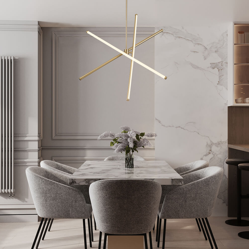 Jarnsid Modern Sputnik Metal Chandelier - Lamp Copper