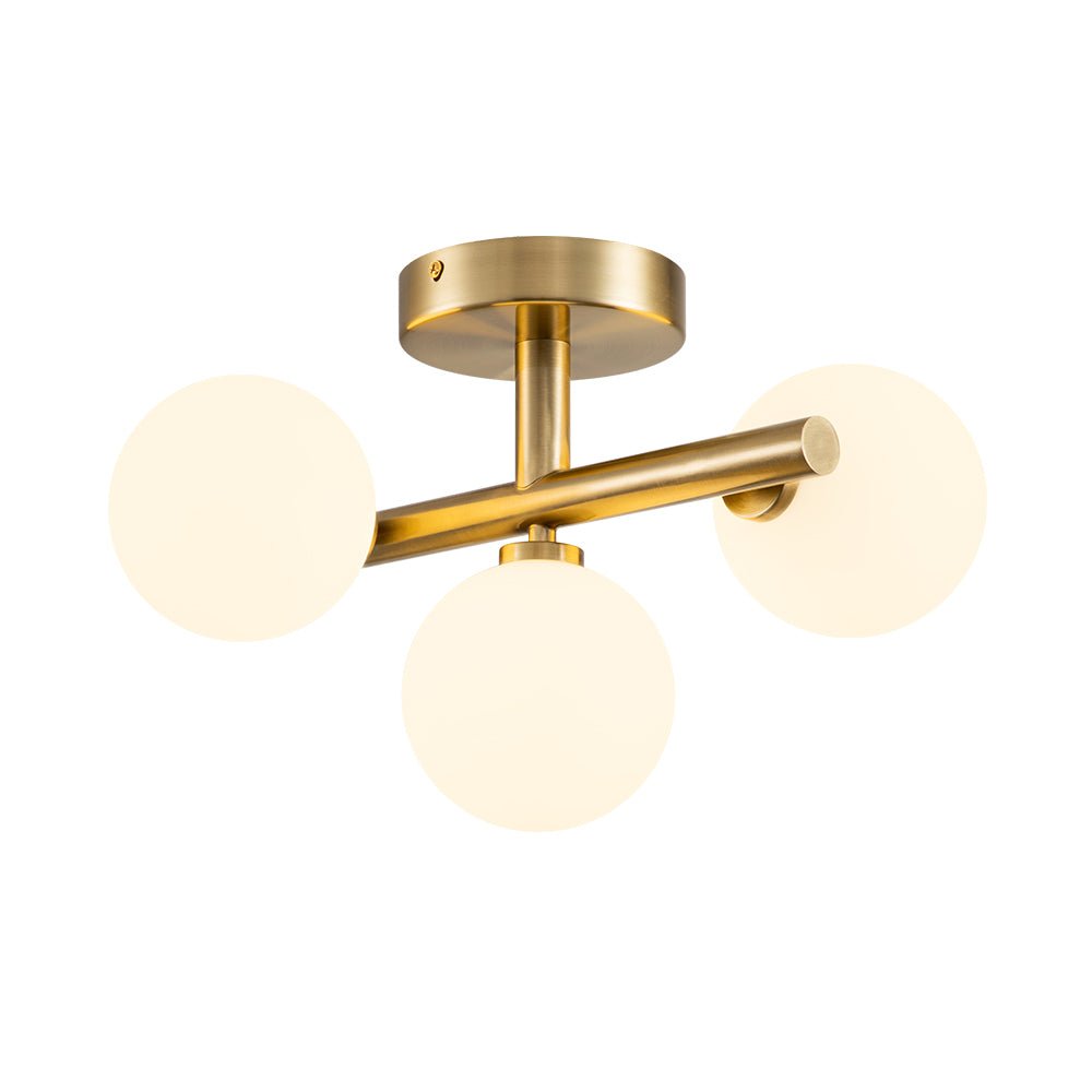 Nordvind Modern Opal Glass Semi Flush Mount Ceiling Light