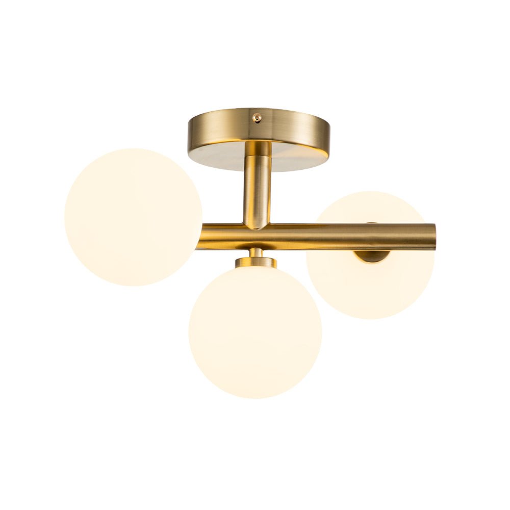 Nordvind Modern Opal Glass Semi Flush Mount Ceiling Light