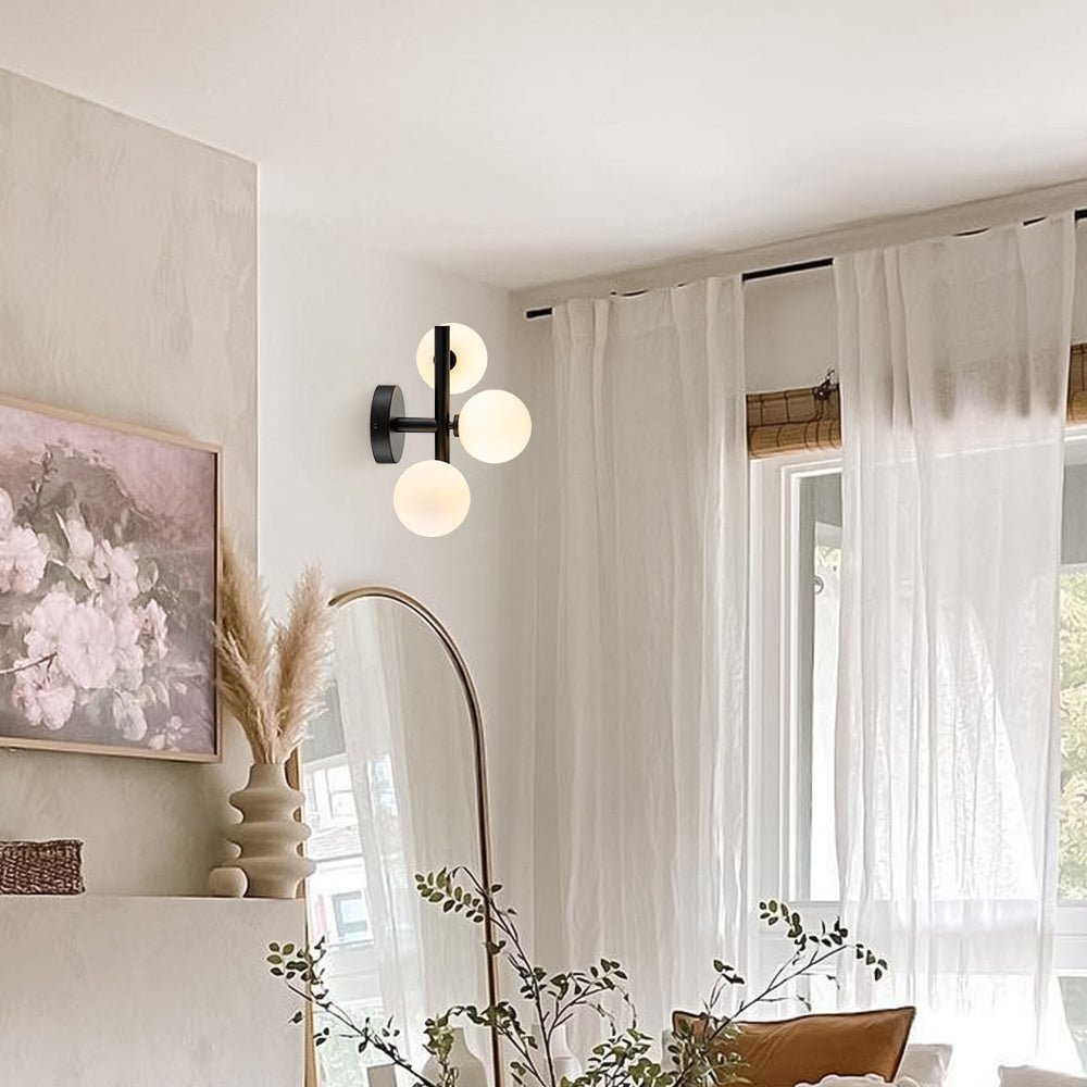 Nordvind Modern Opal Glass Semi Flush Mount Ceiling Light