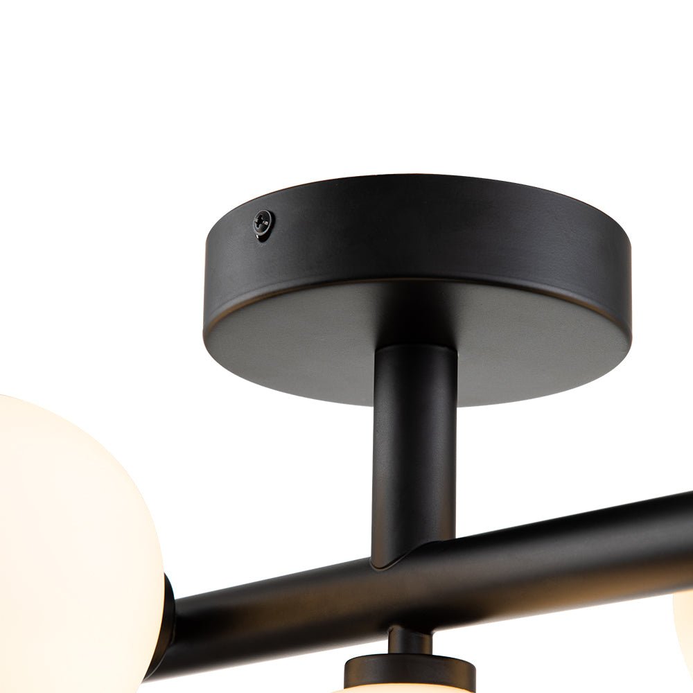 Nordvind Modern Opal Glass Semi Flush Mount Ceiling Light