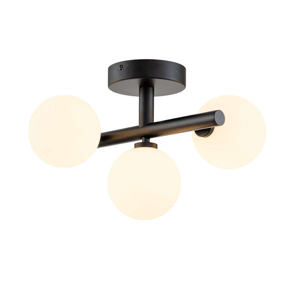 Nordvind Modern Opal Glass Semi Flush Mount Ceiling Light