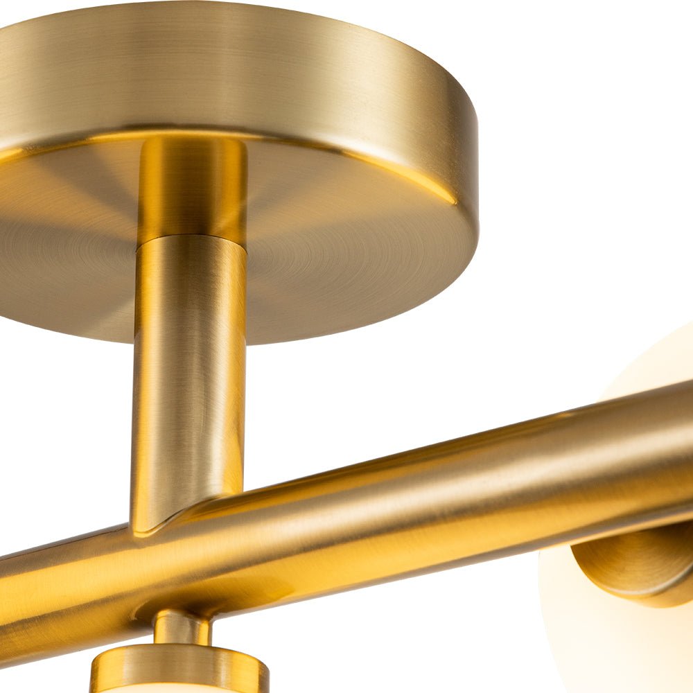 Nordvind Modern Opal Glass Semi Flush Mount Ceiling Light