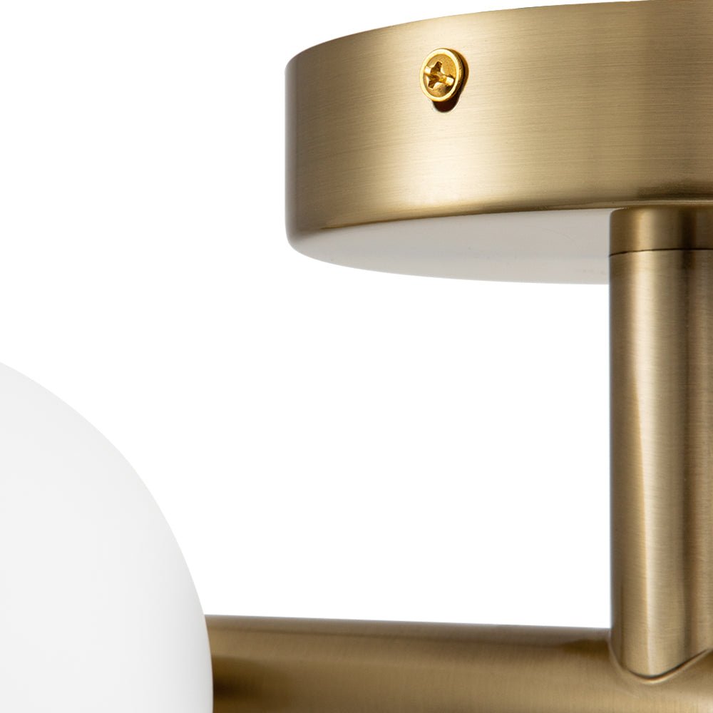 Nordvind Modern Opal Glass Semi Flush Mount Ceiling Light
