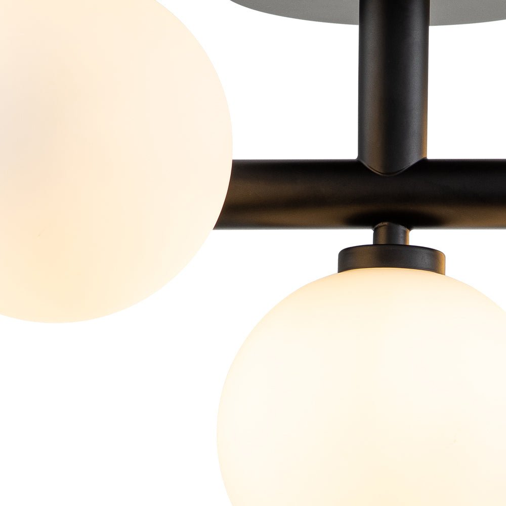 Nordvind Modern Opal Glass Semi Flush Mount Ceiling Light