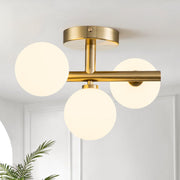 Nordvind Modern Opal Glass Semi Flush Mount Ceiling Light