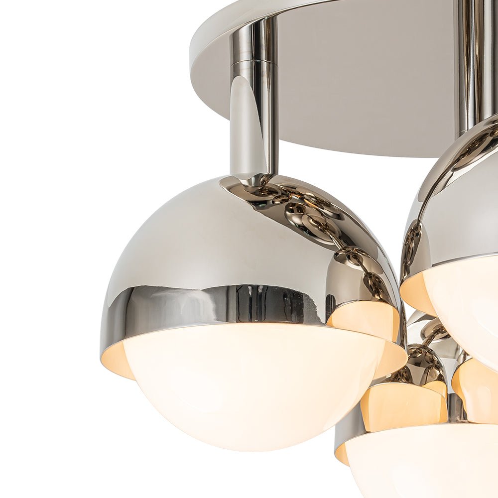 Pustur Minimalist Opal Glass Semi Flush Mount Light