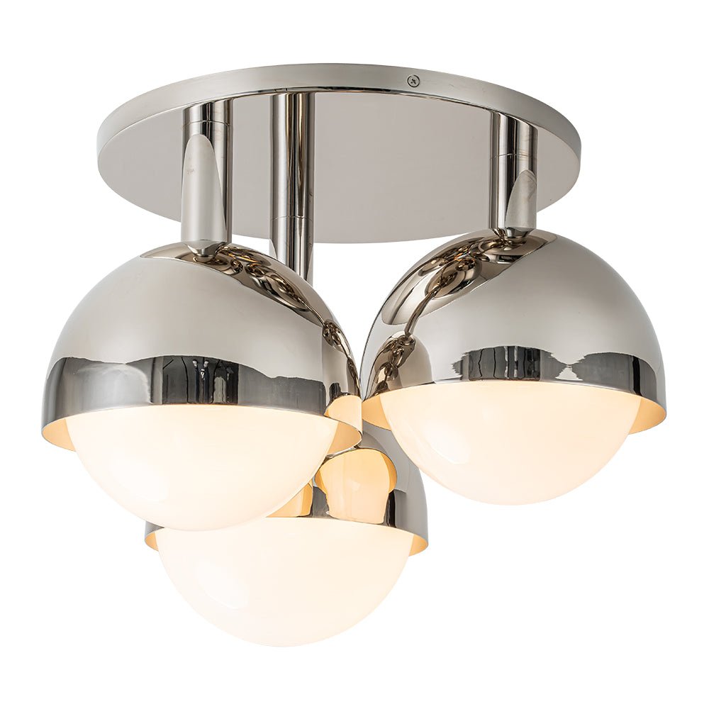 Pustur Minimalist Opal Glass Semi Flush Mount Light