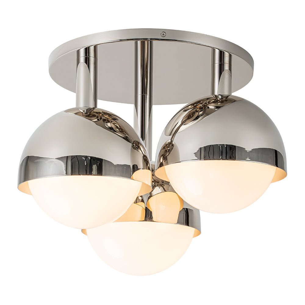 Pustur Minimalist Opal Glass Semi Flush Mount Light