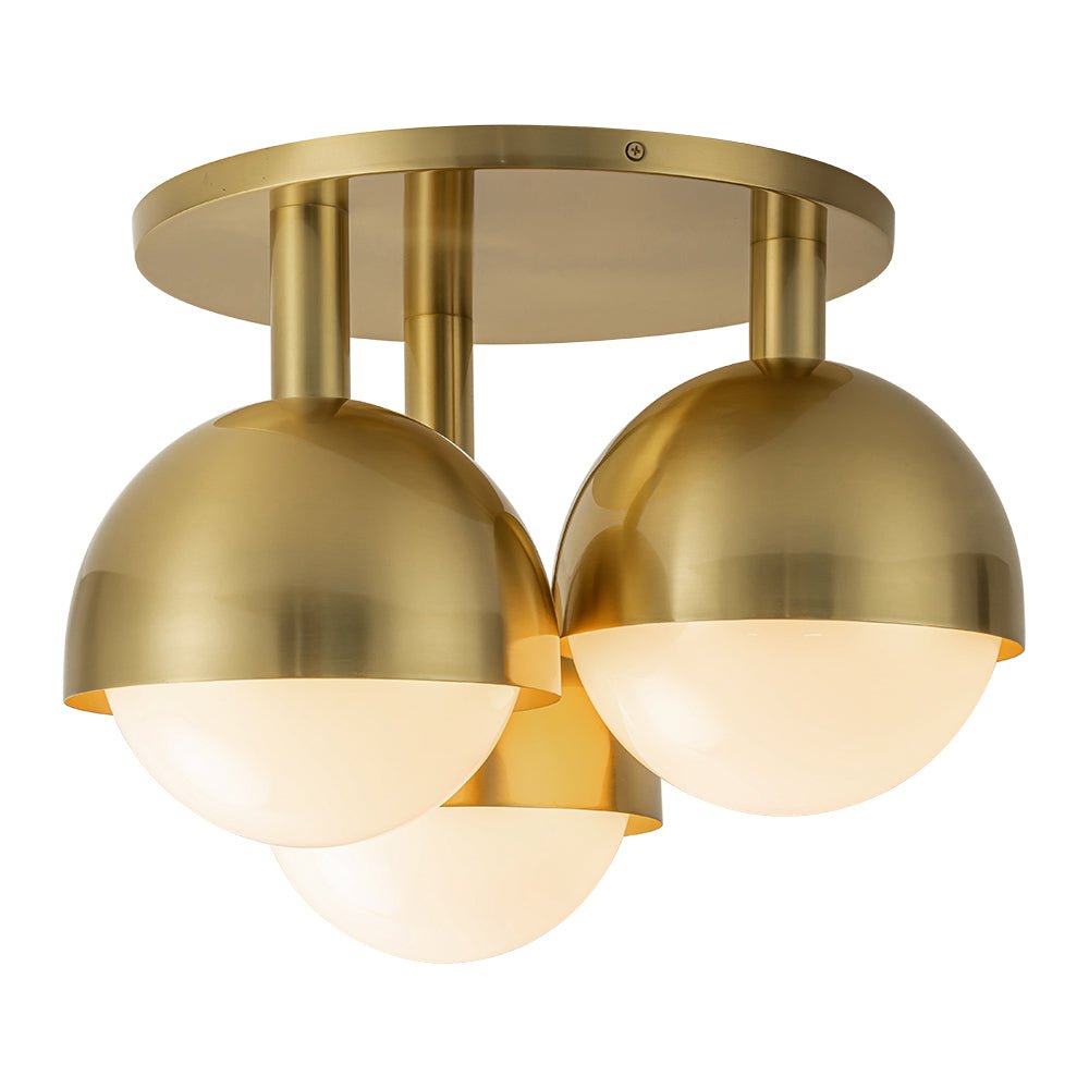 Pustur Minimalist Opal Glass Semi Flush Mount Light