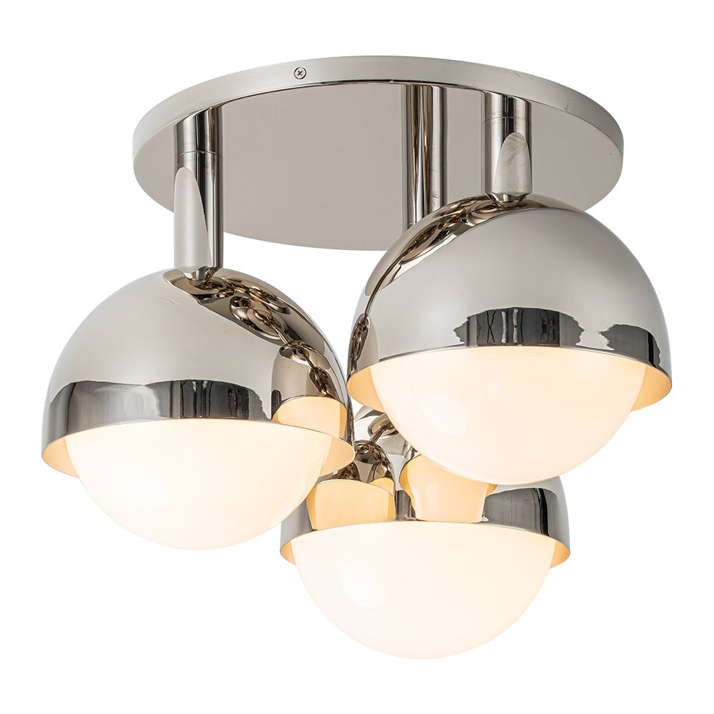 Pustur Minimalist Opal Glass Semi Flush Mount Light