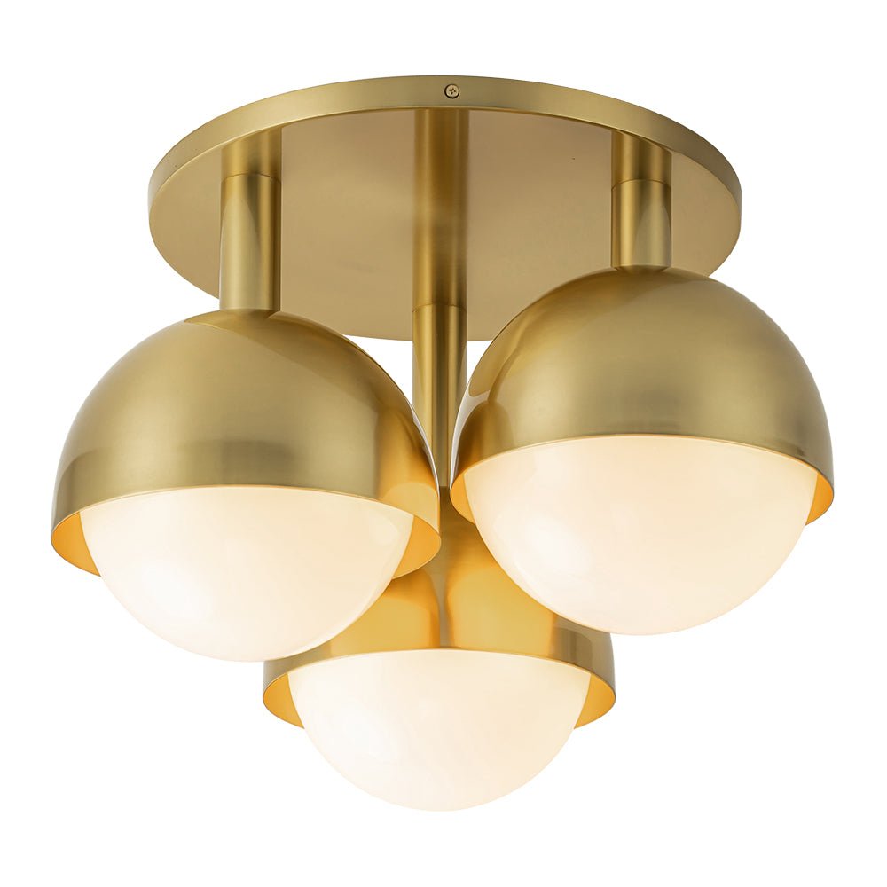 Pustur Minimalist Opal Glass Semi Flush Mount Light