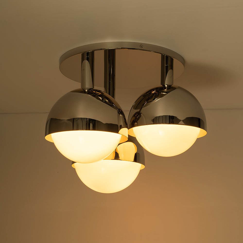 Pustur Minimalist Opal Glass Semi Flush Mount Light