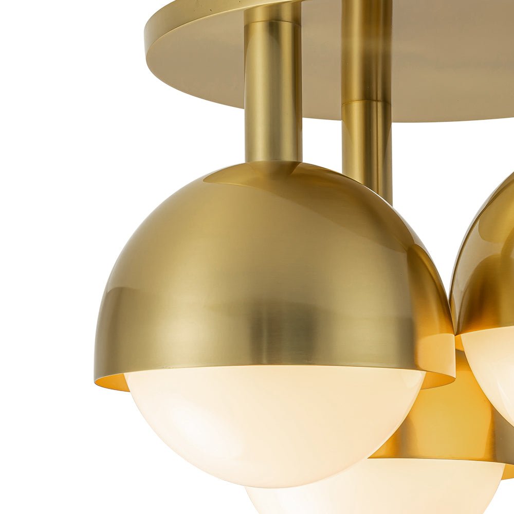 Pustur Minimalist Opal Glass Semi Flush Mount Light