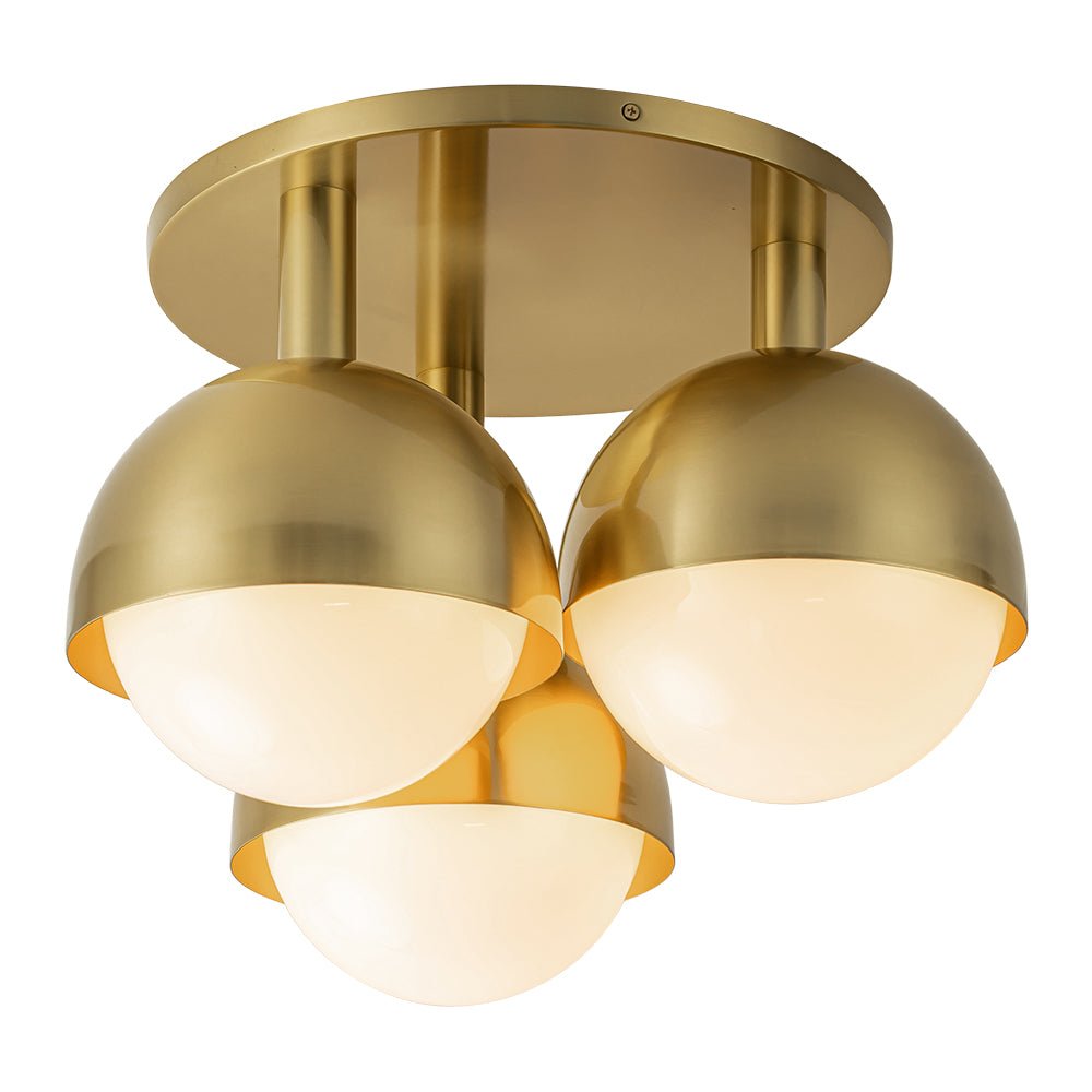 Pustur Minimalist Opal Glass Semi Flush Mount Light