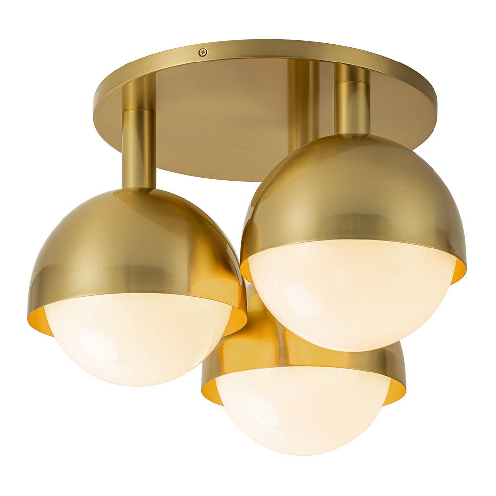 Pustur Minimalist Opal Glass Semi Flush Mount Light