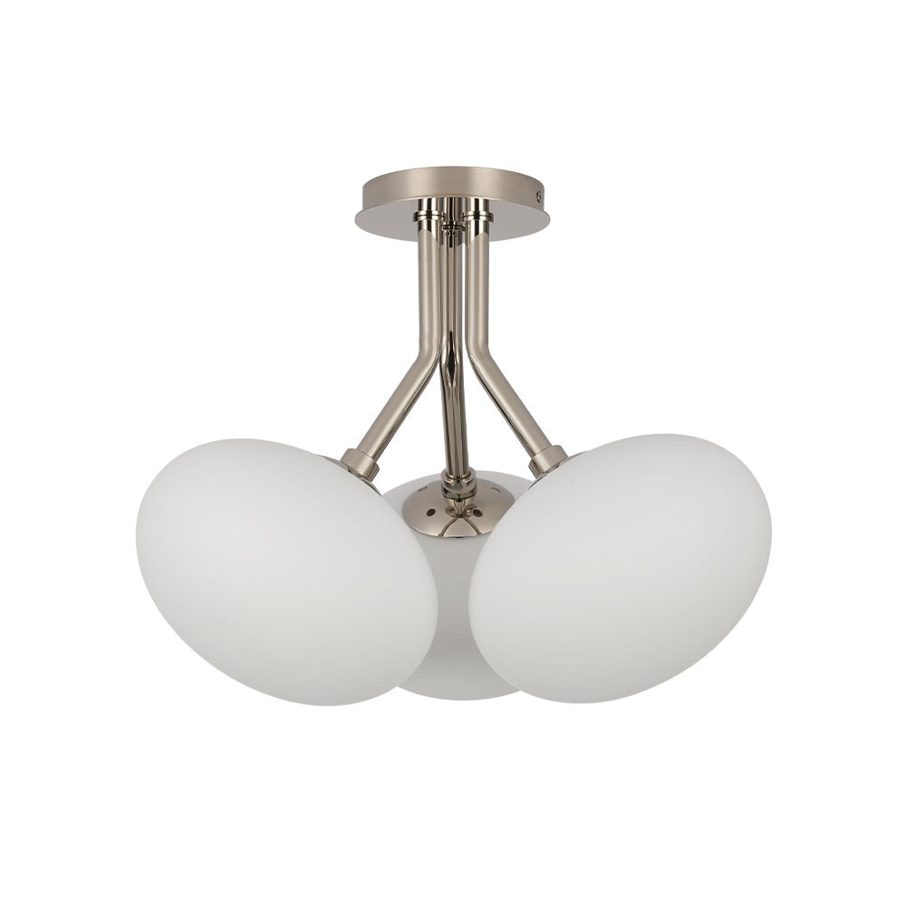 Ljomulix Modern Sphere Opal Glass Semi Flush Mount Light