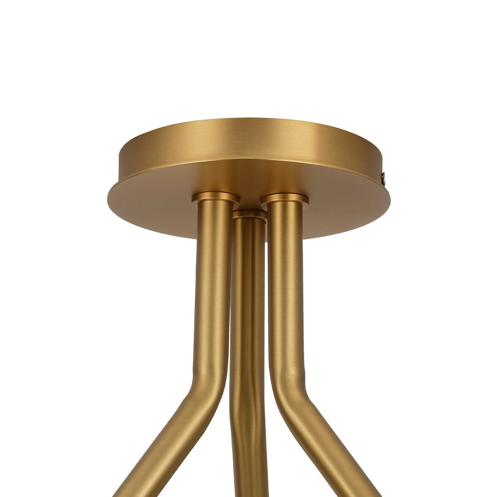 Ljomulix Modern Sphere Opal Glass Semi Flush Mount Light