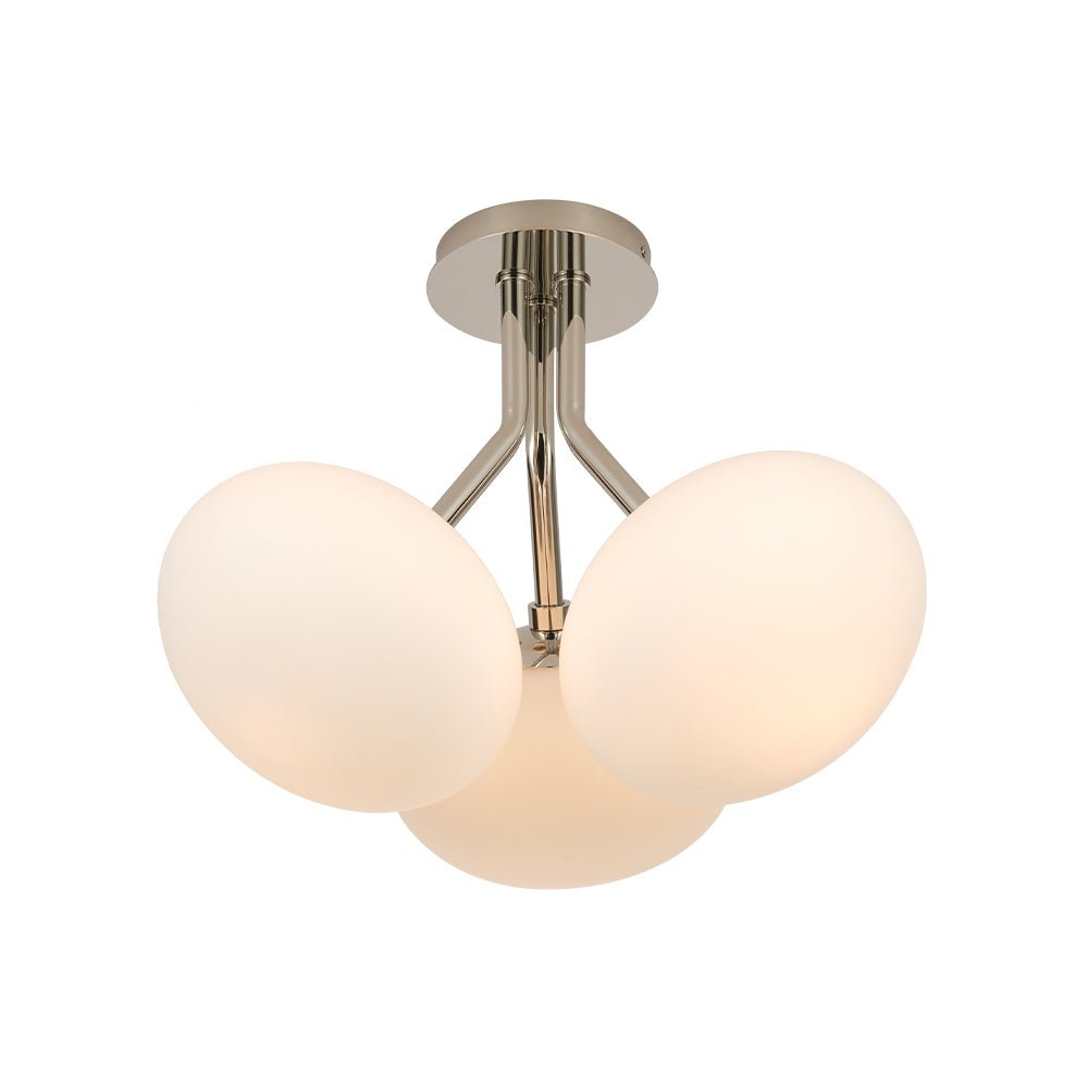 Ljomulix Modern Sphere Opal Glass Semi Flush Mount Light