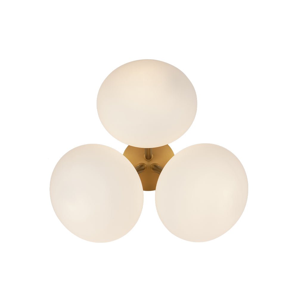 Ljomulix Modern Sphere Opal Glass Semi Flush Mount Light